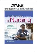 Test bank Fundamentals of Nursing 9th Edition Test Bank by Taylor, Lynn, bartlett - Chapter 1-46 | Ultimate  Guide 2023 (Answered with rationales)