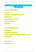 NREMT Paramedic Drugs Latest Update 100&percnt; Correct