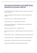 Educating All Students Test &lpar;EAS&rpar; Exam Questions & Answers 2023-24