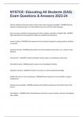 NYSTCE&colon; Educating All Students &lpar;EAS&rpar; Exam Questions & Answers 2023-24