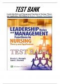 Test Bank For Leadership Roles and Management Functions in Nursing 10th Edition By Bessie L. Marquis; Carol Huston 9781975139216 Chapter 1-25 Complete Guide A+