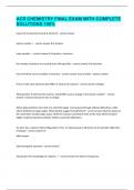 ACS CHEMISTRY FINAL EXAM WITH COMPLETE SOLUTIONS 100&percnt;