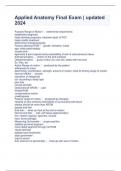 Applied Anatomy Final Exam &vert; updated 2024