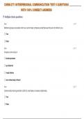 INTERPERSONAL COMMUNICATION COMM-277 TEST 5 QUESTIONS WITH 100&percnt; CORRECT ANSWERS