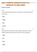 INTERPERSONAL COMMUNICATION COMM-277 CHAPTER 2 TEST 2 QUESTIONS WITH 100&percnt; CORRECT ANSWERS