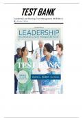 Test Bank Leadership and Nursing Care Management, 6th Edition by Diane Huber, M. Lindell Joseph - All Chapters(1- 27)|A+ COMPLETE GUIDE 2022-2023
