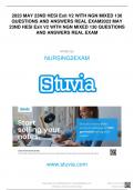 2023 MAY 23ND HESI Exit V2 WITH NGN MIXED 130 QUESTIONS AND ANSWERS REAL EXAM2023 MAY 23ND HESI Exit V2 WITH NGN MIXED 130 QUESTIONS AND ANSWERS REAL EXAM written by NURSING2EXAM www.stuvia.com Downloaded by: NURSING2EXAM  manom265@gmail.com Want to earn 