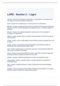 LARE - Section 2 - Lagro Exam Questions and Answers