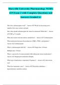 Maryville University Pharmacology NURS- 615 Exam 2 with Complete Questions and Answers Graded A+