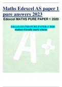 Maths Edexcel AS paper 1  pure answers 2023 Edexcel MATHS PURE PAPER 1 2020 Edexcel=MATHS-PURE-PAPER=12020 student=friendlymarkscheme
