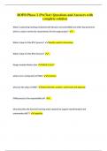 ROPD Phase 2 &lpar;PreTest&rpar; Questions and Answers with complete solution