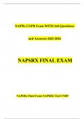 NAPRx CNPR Exam WITH 160 Questions and Answers 2023-2024 NAPSRXFINALEXAM