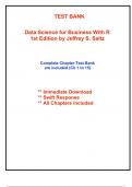 Test Bank for Data Science for Business With R, 1st Edition Saltz (All Chapters included)