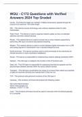  WGU - C172 Questions with Verified Answers 2024 Top Graded 