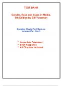 Test Bank for Gender, Race and Class in Media, 6th Edition Yousman (All Chapters included)