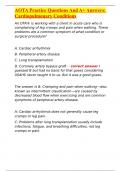 AOTA Practice Questions And A&plus; Answers&colon; Cardiopulmonary Conditions