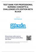 Test Bank for Professional Nursing Concepts & Challenges&comma; 9th Edition&comma; Beth Black