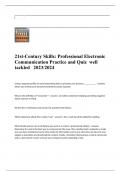 21st-Century Skills: Professional Electronic Communication Practice and Quiz  well tackled   2023/2024