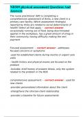 NR509 physical assessment Questions And Answers 