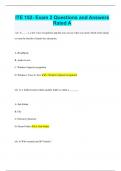 ITE 152- Exam 2 Questions and Answers Rated A