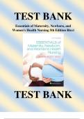 Essentials of Maternity&comma; Newborn&comma; and Women's Health Nursing 5th Edition Ricci Test Bank&period;