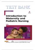 Introduction To Maternity And Pediatric Nursing 7th Edition Leifer Test Bank.
