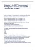 Modules 1 - 2: OSPF Concepts and Configuration Exam Questions With 100% Correct Answers.