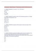 Accuplacer  Math Exam 77 Questions with Verified Answers,100% CORRECT