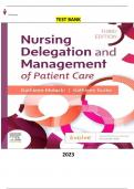 Nursing Delegation and Management of Patient Care 3rd Edition by Kathleen Motacki & Kathleen Burke - Complete, Elaborated and Latest Test Bank. ALL Chapters (1-20) Included and Updated for 2023