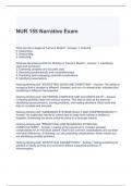 NUR 155 Narrative Exam Questions and Answers