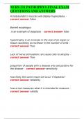 NURS 231 PATHOPHYS FINAL EXAM QUESTIONS AND ANSWERS 