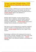 Portage Learning Pathophysiology NURS 231 Final Review Questions And Answers Grade A&plus;