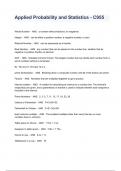 Applied Probability and Statistics - C955 Exam Questions And Answers 