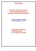 Test Bank for Deviance and Social Control, A Sociological Perspective, 3rd Edition Inderbitzin (All Chapters included)