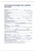 911 Driving Knowledge Test &vert; updated 2024-2025