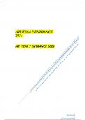 ATI TEAS 7 ENTRANCE EXAM 2024 &lpar;READING&comma; MATHEMATICS&comma; SCIENCE AND ENGLISH AND LANGUAGE USAGE&rpar;