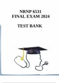 NRNP 6531 Final Exams Test Bank (Year 2023-2024) Updated Questions and Answers 100 Correct Practice Care More Than 1000 Questions