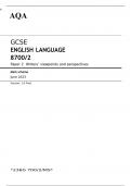 AQA GCSE ENGLISH LANGUAGE Paper 2 JUNE 2023 QUESTION PAPER AND MARK SCHEME