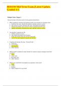 HOS330 Mid Term Exam&period;&lbrack;Latest Update&comma; Graded A&plus;&rsqb;