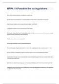 NFPA 10 Portable fire extinguishers exam 2023&sol;2024 with verified solutions