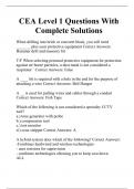 CEA Level 1 Questions With Complete Solutions