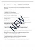 Community Health Proctored ATI Exam QUESTIONS AND ANSWERS 2023