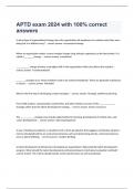 APTD exam 2024 with 100&percnt; correct answers