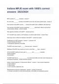 Indiana MPJE exam with 100&dollar;&percnt; correct answers  2023&sol;2024