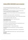Indiana MPJE 2023&sol;2024 exam answered 
