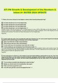 ATI PN Growth & Development of the Newborn & Infant A&plus; RATED 2024 UPDATE