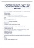 UPDATED GRAMMAR FILE V1 HESI  EXAM 202424 QUESTIONS AND  ANSWERS