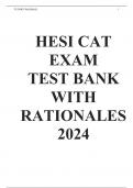 2024 HESI CAT EXAM TEST BANK WITH RATIONALES 