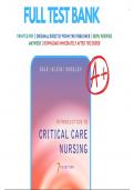 Test Bank For Introduction to Critical Care Nursing, 7th Edition (Sole, 2017), Chapter 1-21 | 9780323377034 | All Chapters with Answers and Rationals