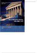 US A Narrative History Volume 1 And 2 8Th Edition ByJames Davidson - Test Bank